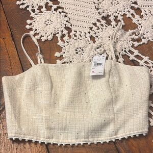 Elegant Cream Crop Top